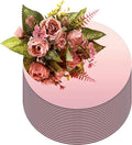 Thyle 20 Pcs 10 Inch Acrylic Round Mirrors for Tables Centerpieces Circle Mirrors Candle Plates for Wall Wedding Table Centerpieces for Baby Shower Party, Thickness 1 mm (Rose Gold)