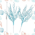 Coastal Ornaments for Christmas Tree Artificial 15.7inch, 8 Pcs – Blue