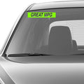 Ez-line Vinyl Windshield Stickers 3 Dozen Chartreuse Slogan, 15 Inch