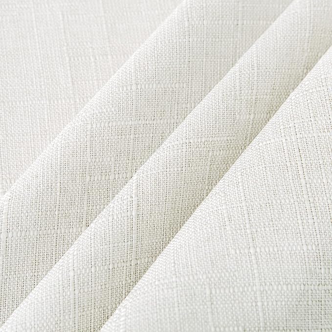 NLMUVW Linen Tablecloth Rectangle Faux Linen Textured Table Cloth Waterproof Wrinkle Resistant Farmhouse Decorative Table Cover for Kitchen Dining and Party, White, 54 x 90 Inch