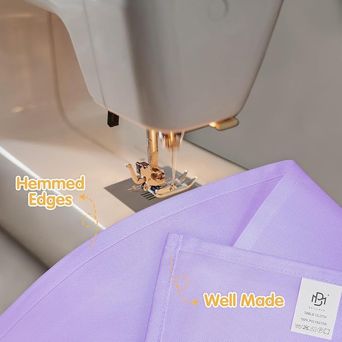 Tablecloths 10 Pack Lavender Polyester 60x126 Inch Rectangle for 8 Foot Tables