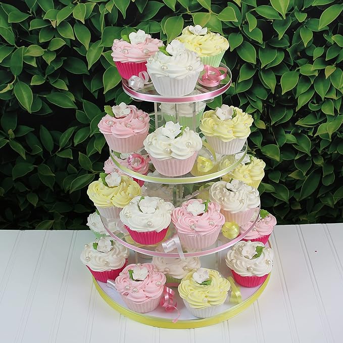 Edible Cake Toppers: 24 White Gumpaste Flowers and Leaves, Small Size