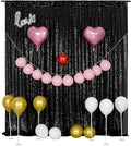 Sequin Backdrop – Black, 8FT X 10FT Sequin Photography Backdrop Curtain
