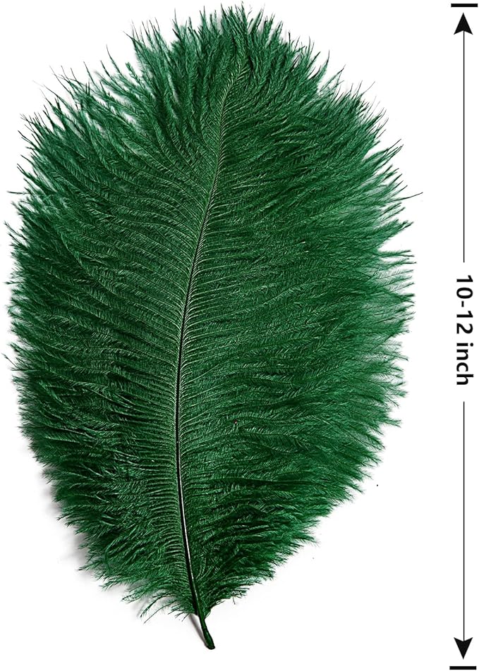 THARAHT 24pcs Ostrich Feathers Natural Bulk 10-12Inch 25cm-30cm for Wedding Party Centerpieces Easter Gatsby Flower Arrangement and Home Decorate Ostrich Feathers,Cyan