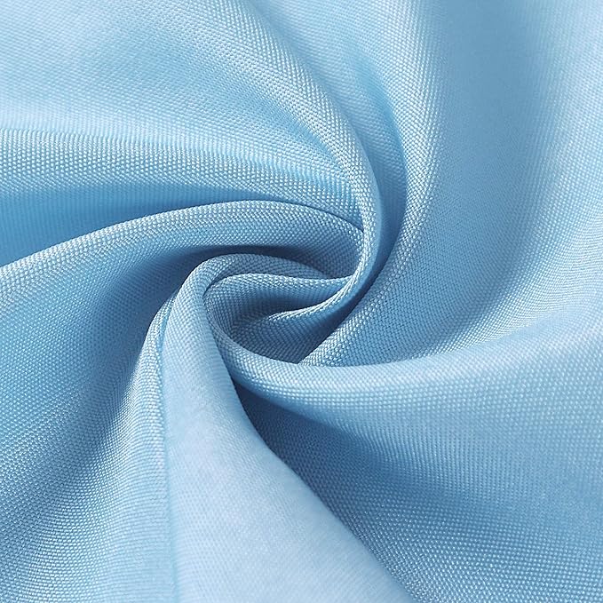 90 inch Round Tablecloth Washable Polyester Table Cloth Decorative Table Cover for Wedding Party Dining Banquet（90 inch,Blue Mist）