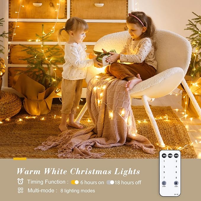String Lights, 720 LED Warm White, 230 ft Outdoor Christmas Lights