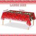 Merry Christmas Tablecloth Plastic Christmas Tree Ball Table, 3Pieces