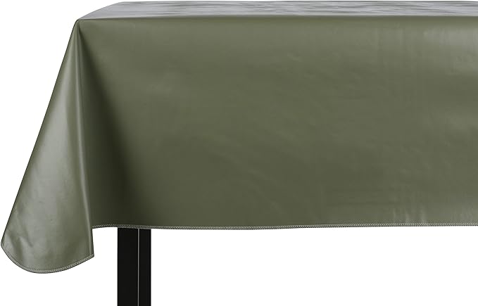Tablecloth in Mint Vinyl, 52 x 90 Inch Rectangle Wipe-Clean Cover