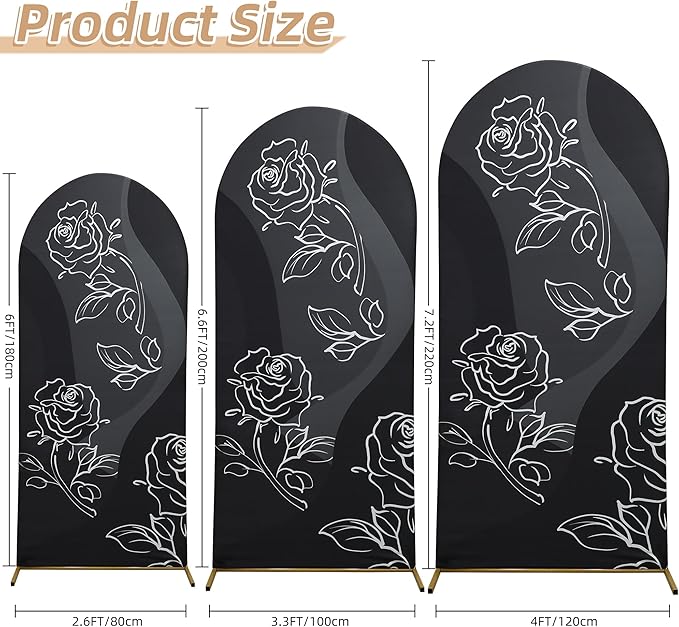 Wedding Arch Cover 7.2FT Spandex Arch Backdrop Cover Stretchy Backdrop for Wedding Birthday Party Decoration Baby Shower