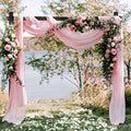 Wedding Arch Draping Fabric, Light Pink Chiffon, 2 Panels 20 Ft Long