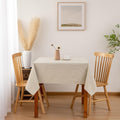 Faux Square Tablecloth – Linen, Wrinkle and Stain Resistant Washable