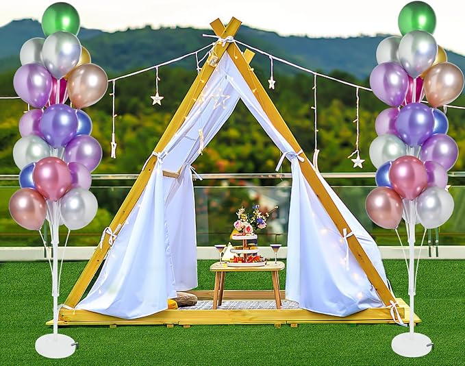 Balloon Stand Party Pack, Transparent 6 ft Arch Kit, 2 Sets
