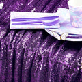 Tablecloth Sequin Fabric Table Cloths Halloween, 90x90 Inch – Purple