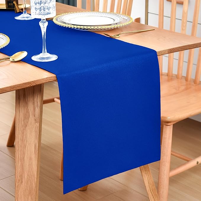 Farmhouse Blue Table Runner Dining Table Runners 90 Inches Long Coffee Table Runner for Dresser Living Room Bedroom Holiday Party Banquet 12X90 Inch