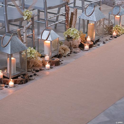 Aisle Runner 3 ft x 50 ft Burlap Weave for Outdoor Weddings