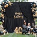 Tulle Backdrop Curtain for Parties Wedding – Black, 10ft X 10ft Wrinkle