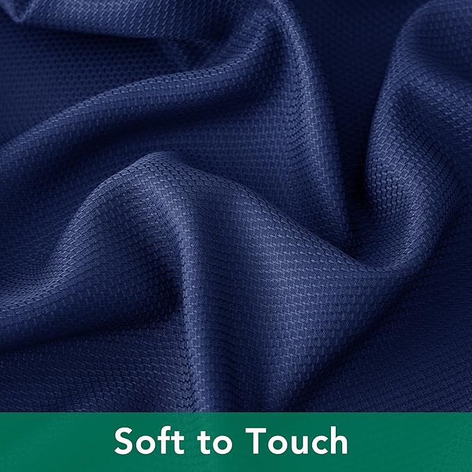 Biscaynebay Textured Fabric Square Tablecloths 70x70 Inches, Navy Water Resistant Card Table Cloth Folding Table Cover for Dining, Kitchen, Wedding and Parties etc. Machine Washable