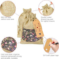 Gift Bags 6 x 9 Inch Burlap Sheer Drawstring Bags, Pack of 50