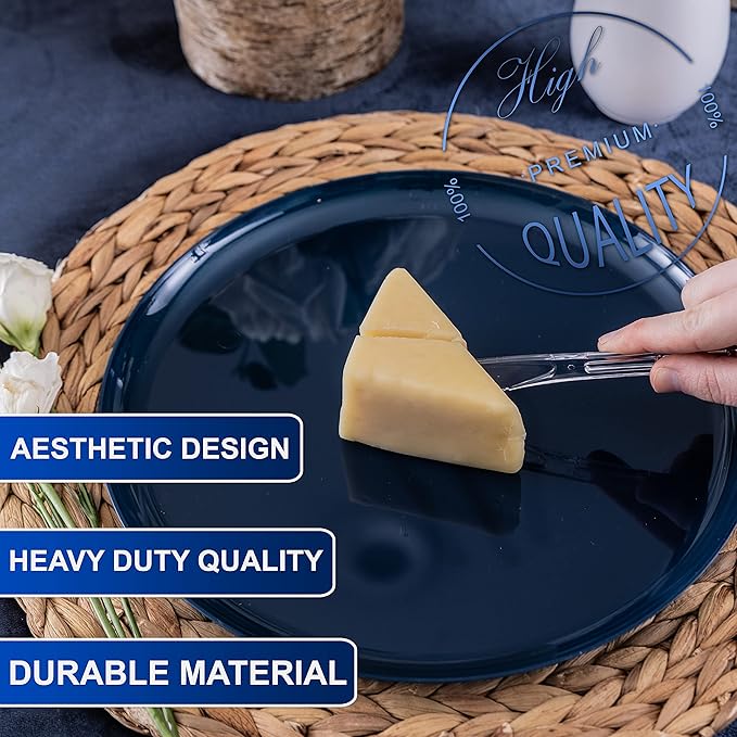 Disposable Plastic Cutlery Set, 1440 Pieces, Sapphire Silver Finish