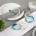 Set of 8 Epoxy Resin Napkin Ring, Interlocked Handmade Farmhouse