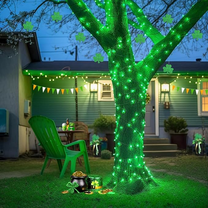 String Lights, 168ft Green Halloween Decor, 600 LEDs and Remote
