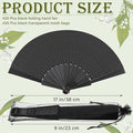 Wedding Folding Hand Fans Bulk Silk Fabric Chinese Handheld, 120 Pcs