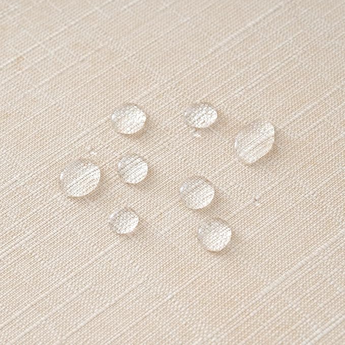 NLMUVW Linen Table Cloth for Rectangle Table, Champagne Tablecloth Water Resistant Farmhouse for Party, Kitchen Dining, 54 x 96 Inch