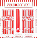 Popcorn Bags Paper Grease Resistant Popcorn Bags Disposable, 300 Pcs