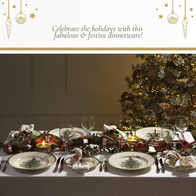 Cake Stand 2-Tier Porcelain Tree Server with 10 and 8 Inch Plates