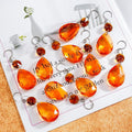 Crystal Suncatcher Bauhinia Prisms Pendants 10Pcs Chandelier, 3Inch