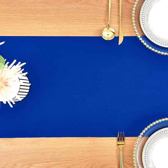 Farmhouse Blue Table Runner Dining Table Runners 90 Inches Long Coffee Table Runner for Dresser Living Room Bedroom Holiday Party Banquet 12X90 Inch