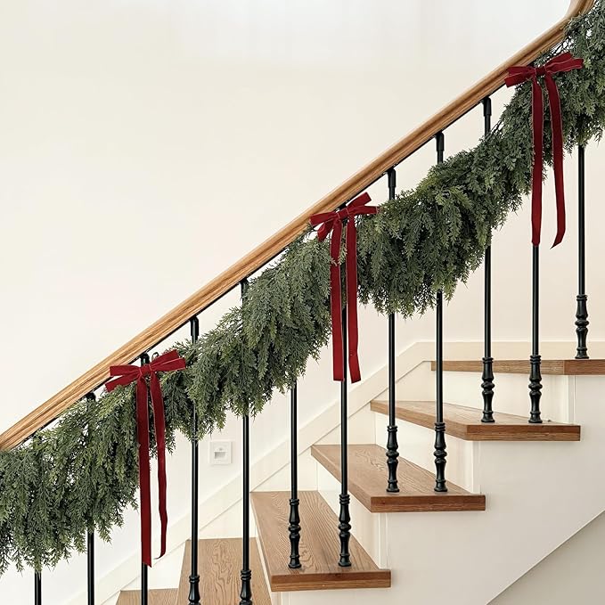 Garland 9 ft Green Artificial Cedar Runner, Set of 2 Pieces