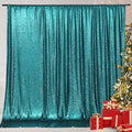 Sequin Backdrop – Teal, 10x10 Ft Glitter Background Curtains for Shimmer