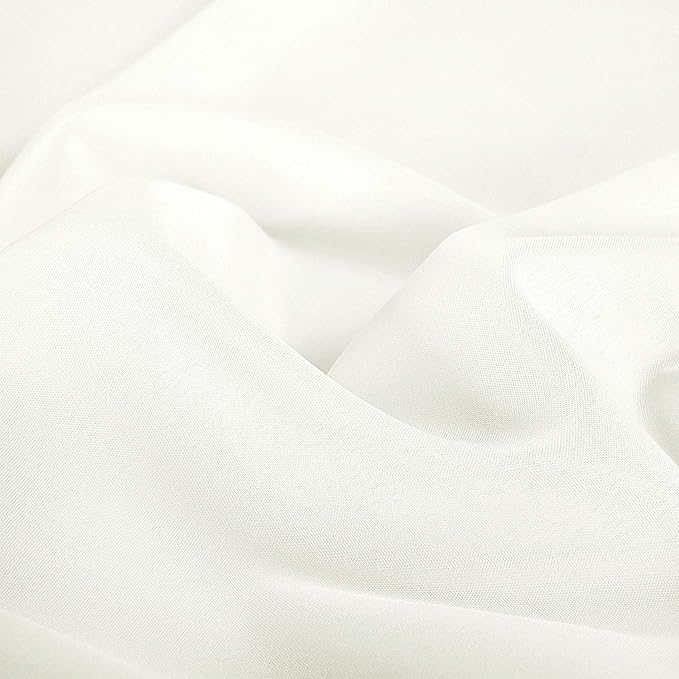 Ascoza 2pack 108 Inch Ivory Round Tablecloth in Polyester Fabric for Wedding/Banquet/Restaurant/Parties