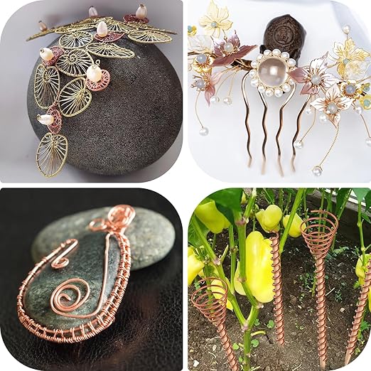 18 Gauge/ 1.0 mm 213 Feet 1 Pound Dead Soft Copper Wire for Electroculture Gardening, Jewelry Making, Beading, Science Projects, DIY Artwork
