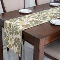 Tropical Leaf Table Runner for Home Decor Brown, 13X90 Inches – Green