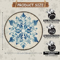 Round Christmas Metal Tin Sign Vintage Snowflake Signs Winter