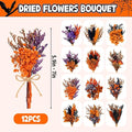 12/ Charming Dried Flowers Bouquet for Vase Various Dried, 24 PCS