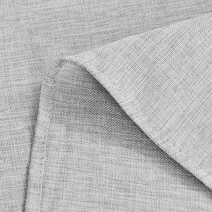 Hiasan Faux Linen Square Tablecloth - Wrinkle and Stain Resistant Washable Table Cloth for Kitchen Dining Room Holiday Table Cover for Dinner, Light Grey, 60 x 60 Inch