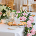 Pink Artificial Rose Vine Garland, 6 Pack, 7.75 Ft Silk Flowers