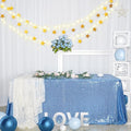Sequin Tablecloth Sparkly Table Linen, 60 X 102 Inch – Baby Blue