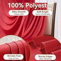 Wrinkle Free Backdrop Curtain for Wedding Parties, 10×12ft – Red, 2 Panels