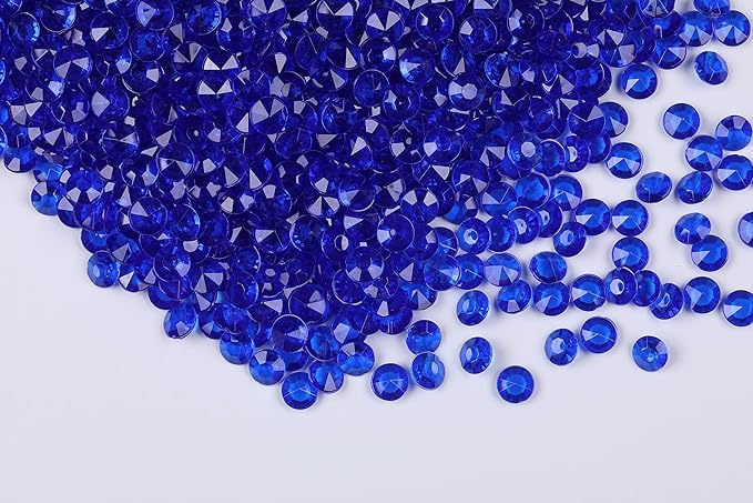 2000pcs Platic Acrylic Gems Fake Acrylic Diamonds Vase Filler Beads Faux Diamond Crystals Jewels for Makeup Brushes Holder Table Scatter Confetti Party Arts Crafts Birthday Wedding Decor
