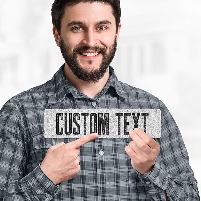 Custom Sign, Custom Street Sign, 11 Font Colors, 13 Font Styles, 4 Hole Options, 22 Sizes, 3x12 Inches, Rust Free DiBound, Fade Resistant, Made in USA by My Sign Center (Concrete)