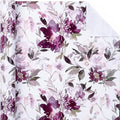 Jumbo Floral Wrapping Paper, 30 Inch, Purple, 30 Inch X 33 Feet