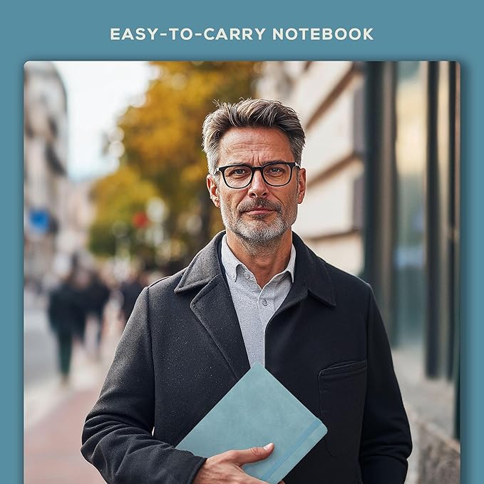 BEECHMORE BOOKS A4 Sketchbook – 8.5x11 Premium Vegan Leather Bound Large Sketch Book Hardcover With 156 Thick 160gsm Perforated Ivory Pages, Blank Sketch Pad, Gift Boxed, Back Pocket, Ribbon Bookmark
