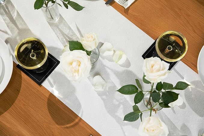 American Homestead Paper Table Runner Roll - 78 ft. Disposable Linen-Like Table Cover Roll - 20 Perforated Table Runners (16" x 48") for Parties, Weddings, and Events - White