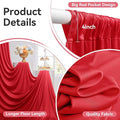 Wrinkle Free Backdrop Curtain, 10ftx12ft – Red