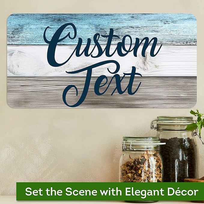 Custom Sign, Custom Street Sign, 11 Font Colors, 13 Font Styles, 4 Hole Options, 22 Sizes, 6x12 Inches, Rust Free DiBound, Fade Resistant, Made in USA by My Sign Center (Coastal)