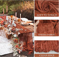 Fall Table Runner Terracotta Cheesecloth Table Runner, 12 Pack